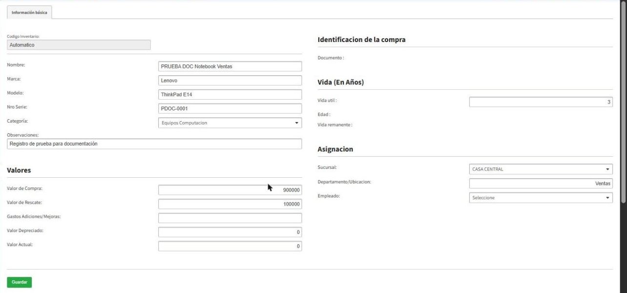 Formulario con datos completos