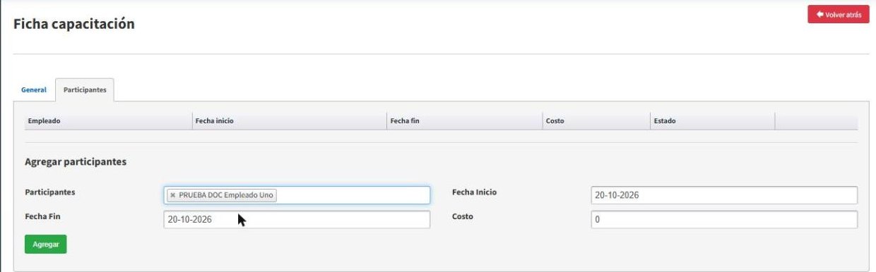 Agregar participantes