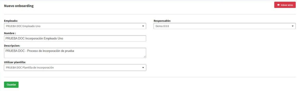 Formulario Nuevo onboarding
