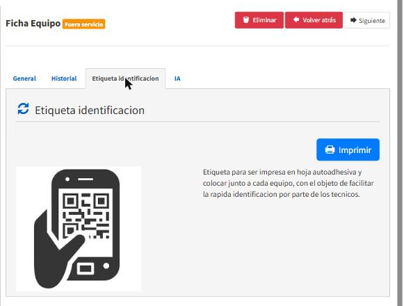 Etiqueta de identificación