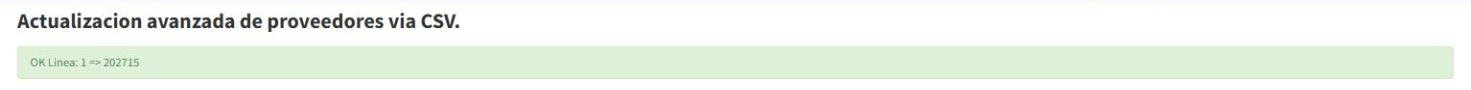 Resultado de la actualización avanzada